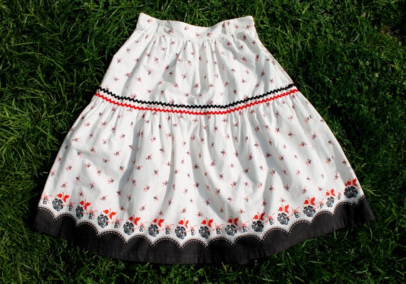 1950s rose print skirt // Stone Roses vintage 195… - image 3