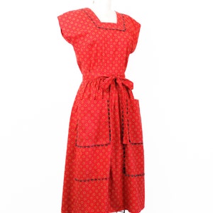 1950s Swirl Dress // County Fair Vintage 1950s Red Ditsy Print - Etsy