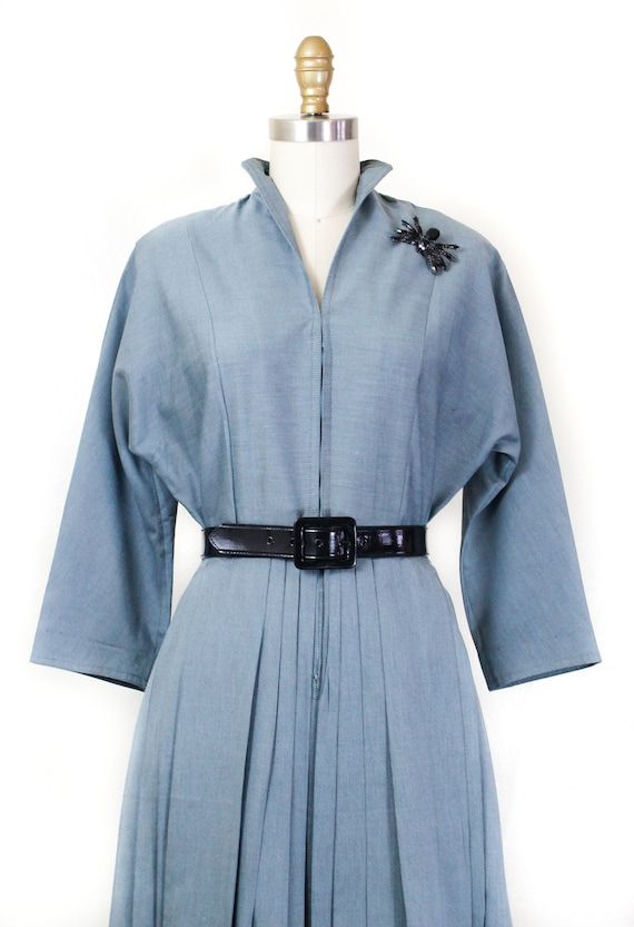 1950s blue dress // Ice Queen vintage formal 1940… - image 3