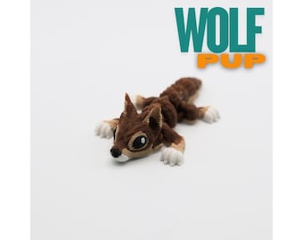 Mini Wolf Pup - 3D Printed, Articulated Fidget