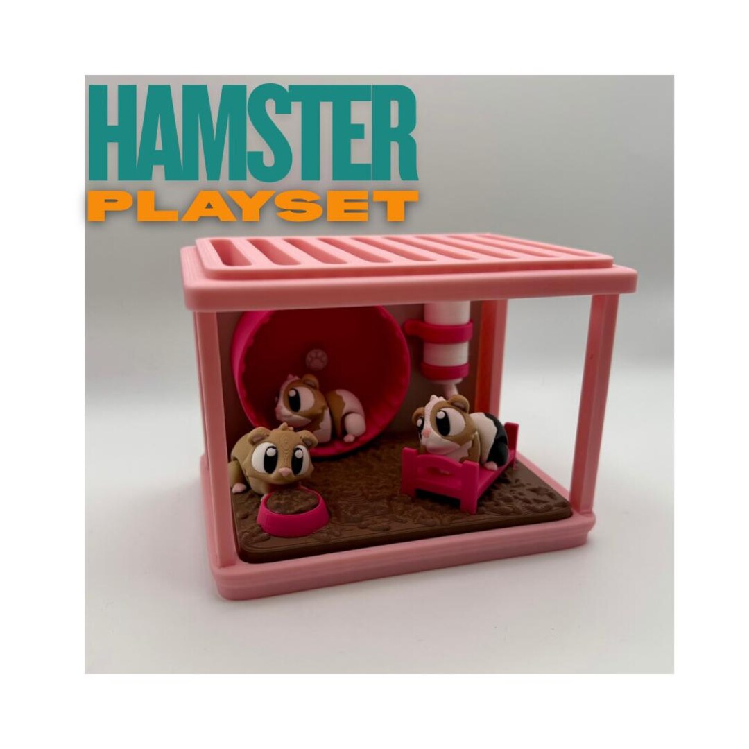 Photo inspiration: Picture Idea: Hamster Playset Mini 3D Printed Scene With Flexi Hamsters