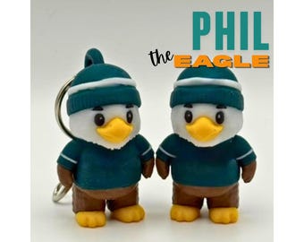 Phil the Eagle  - 3D Printed Mini Figurine, Bag Charm