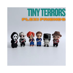Tiny Terrors Flexi Figures | Horror-Inspired Articulated Fidget | Creepy Collectibles | 3D Printed Gift