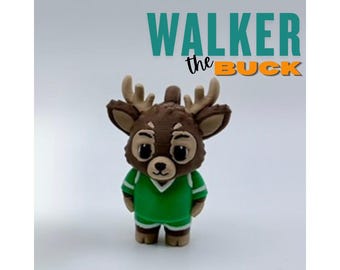 Walker the Buck  - 3D Printed Mini Figurine, Bag Charm
