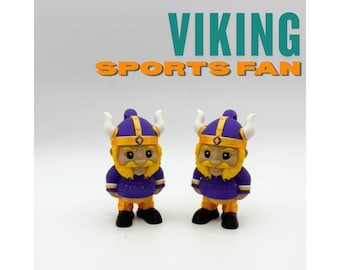 Skol the Sports Fan  - 3D Printed Mini Figurine, Bag Charm