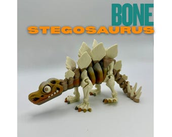 Bone Stegosaurus — Articulated 3D Printed Dino Collectible