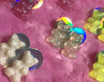 Sweet Candy Pop Gummy Bear Resin Earrings