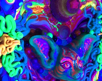 Funk Soul Brother Fluorescent Assemblage Wall art