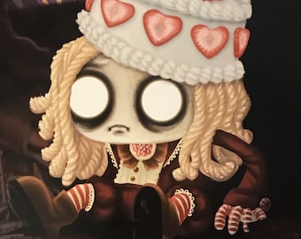 The Tragic Tale of Cake Boy - High Quality Original Art Print - 8 x 12 inches