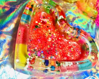 Sugar Rush Gummi Worm Heart Shaped UV Ash Tray
