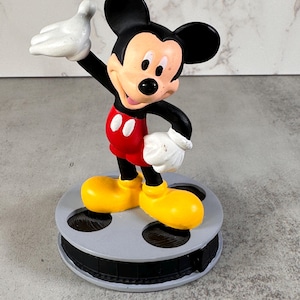 Vintage Mickey Mouse Figurine on Film Reel Base | Disney Collectible Figure | 4.5 Inch Character Display image 1