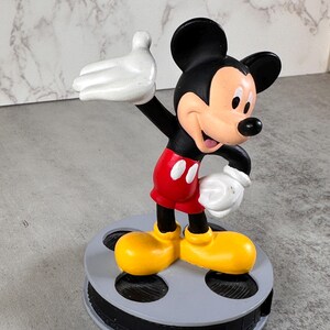 Vintage Mickey Mouse Figurine on Film Reel Base | Disney Collectible Figure | 4.5 Inch Character Display image 2