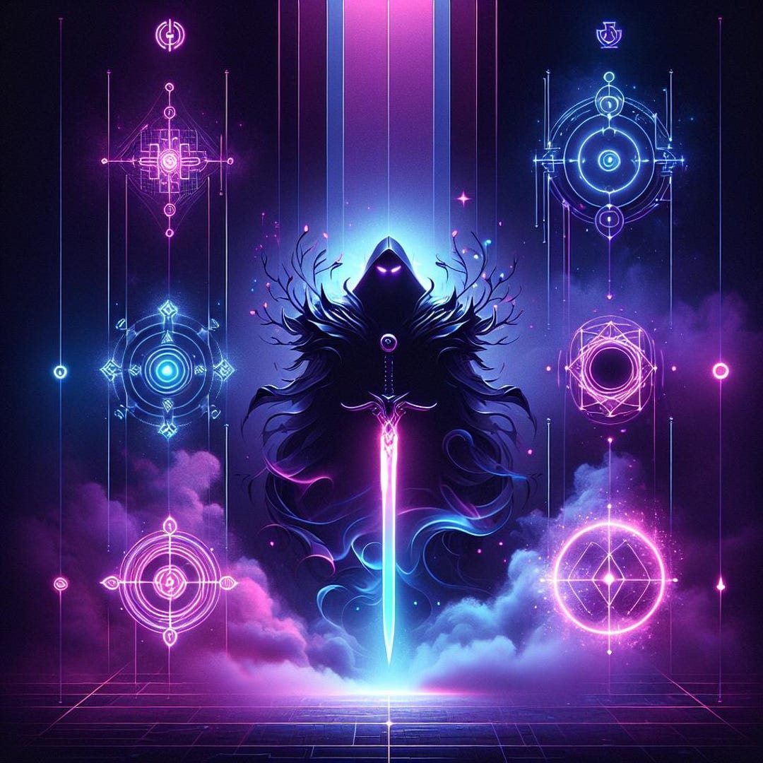 Fantasy Tech Fusion Digital Wallpaper Set - Etsy