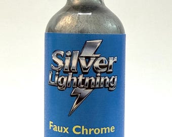 Silver Lightning Faux Chrome Paint – Realistic Steel Aluminum Finish (2oz)