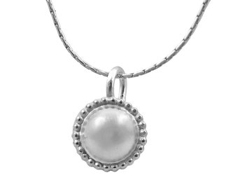 Modern Silver Pendant, Delicate Necklace Silver, Simple Silver Pendant Necklace, Everyday Silver Necklace, Dainty Silver Pendant Necklace