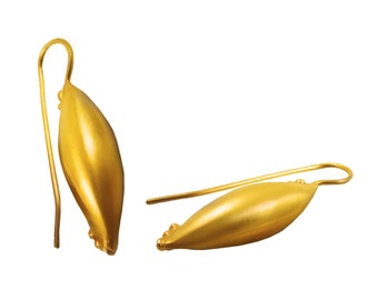 Long Gold Earrings For Women, Large Gold Earrings, Geometric Gold Earrings, Modern Gold Earrings, Organic Gold Jewelry, Bold Gold Earrings