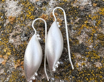 Contemporary Silver Earrings, Geometric Silver Earrings, Modern Silver Earrings, Organic Silver Earrings, Bold Silver Earrings, Long Dangle