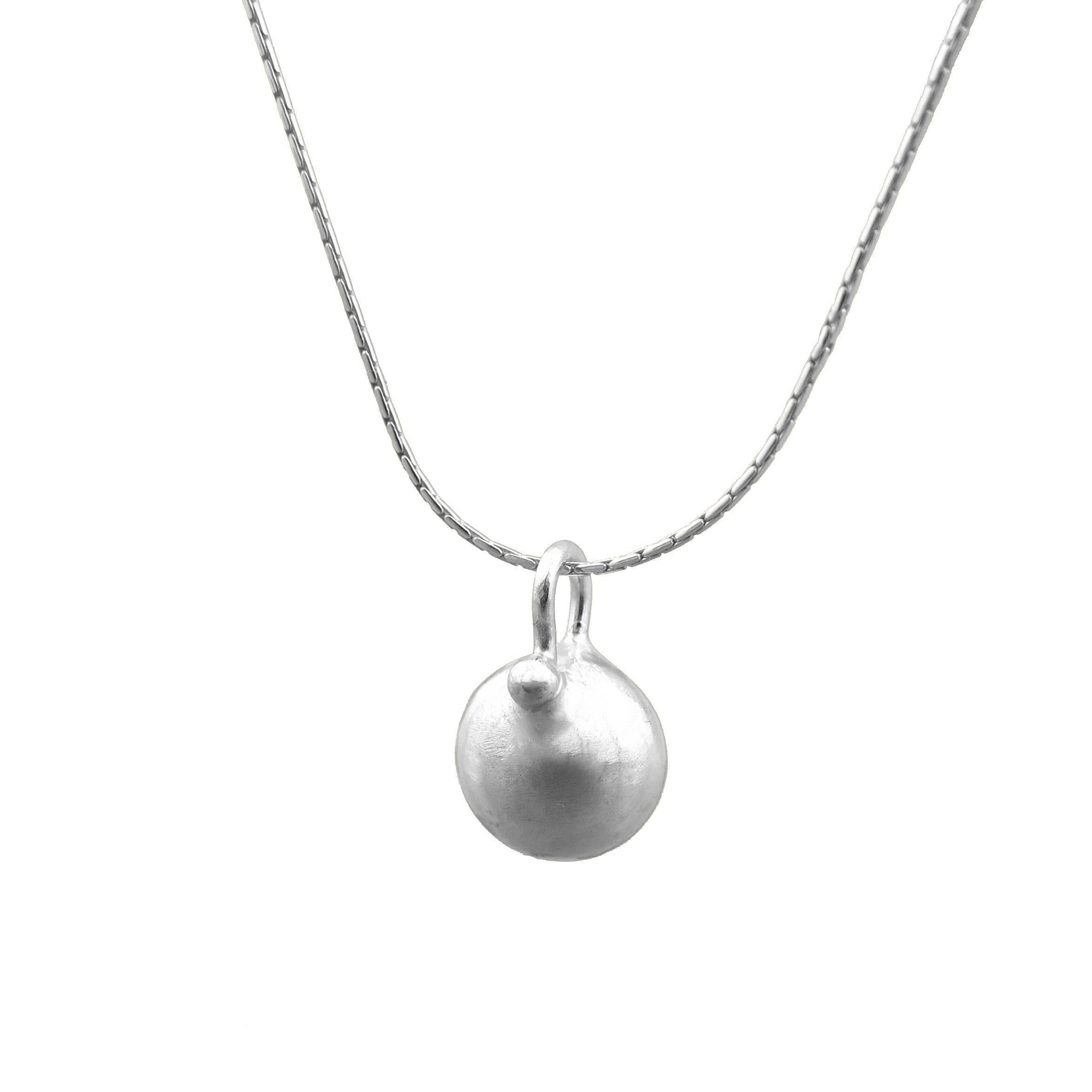 Orb Woven Necklace / Sterling Silver / Fine Silver / 14k Rose Gold
