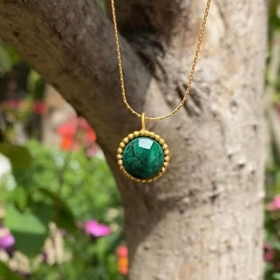 Seven Layered Green Stone Groom Necklace – Jaipri