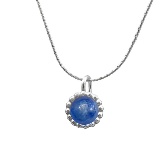 Small blue stone necklace sale