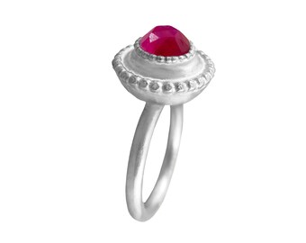 Ruby Rings For Women, Ruby Ring Silver, Ruby Statement Ring, Round Ruby Ring, Red Gemstone Ring, Genuine Ruby Ring, Handmade Ruby Ring