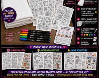 Big Sals Colour Your Own Blanket - Perfect for baby, Toddler and the big kid in your life! Fun and Personalised!