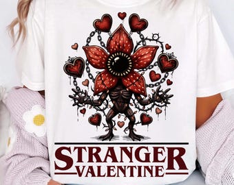 Stranger Valentine Things Romantique Monster PNG, Design en sublimation drôle de choses laides, Stranger Love Sweatshirt Design (téléchargement numérique)