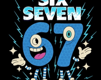 Kids Meme 67 PNG Six Seven 6 7 Italian Brainrot Meme Funny Viral Meme Clipart Six Seven Ice Cream Drip 67 Meme Gen Alpha Slang PNG