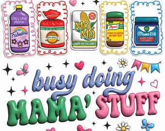 トッパー マルチパック ママ PNG、母の日おめでとう、ラテン系のお母さんへのプレゼント、面白いママ PNG、世界最高のママ PNG、レトロなママ PNG