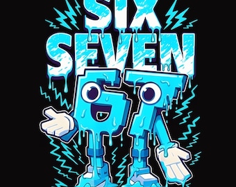 Voler un Brainrot Six Seven Italian Brainrot Kids Gaming Meme Png, Numéro de baseball, Six Seven Ice Cream Drip 67 Meme Gen Alpha Slang Png