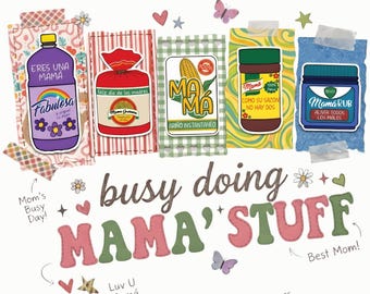 トッパーマルチパックママPNG、レトロマドレSVG、ママSVG、母の日おめでとう、ママへのGIF、使いやすい、きれいなカット、Cricut用ファイル