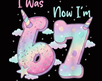 Téléchargement numérique drôle 7e anniversaire, j'avais 6 ans maintenant j'ai 7 enfants fichier Png, anniversaire fille fichier, cadeau pour les enfants Alpha, cadeau Fou You Png