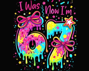 J'avais 6 ans maintenant j'ai 7 ans PNG SVG, sublimation drôle 7e anniversaire, conception de chemise Viral Six Seven Meme, fichier numérique pour enfants de 7 ans, cadeau d'anniversaire