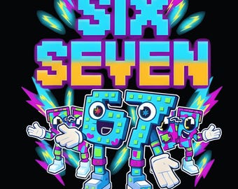 Steal a Brainrot Six Seven Italian Brainrot Kids Gaming Meme PNG, Baseball Number, Six Seven Ice Cream Drip 67 Meme Gen Alpha Slang PNG