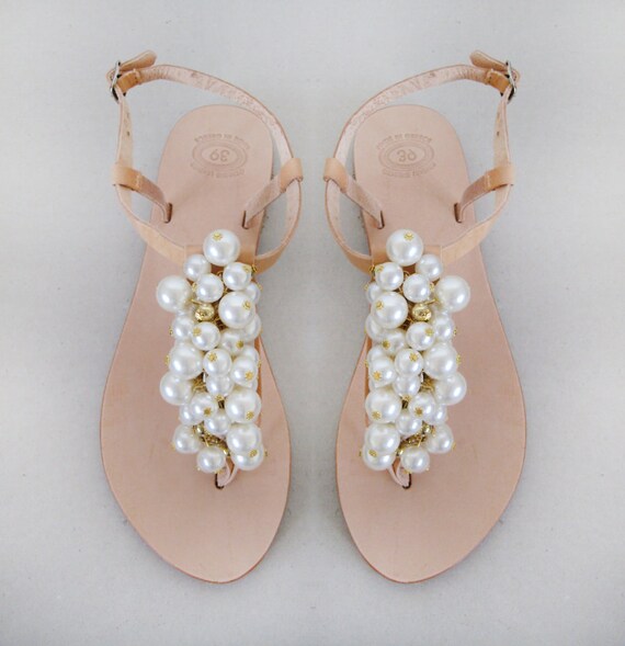 pearl bridal sandals