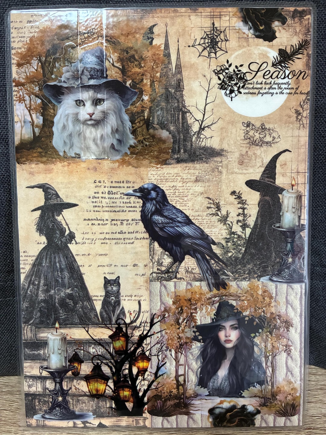 Witchy Laminated Junk Journal Page - Etsy