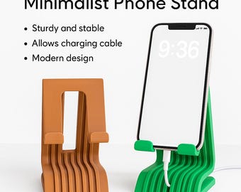 Minimalist Phone Stand | Modern Desk Organizer with Charging Slot