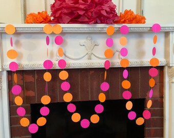 Pink And Gray Baby Shower Decor 10ft Pink And Gray Circle Etsy