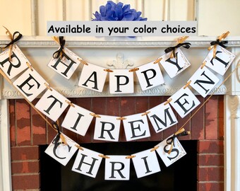 Military Retirement Banner Etsy