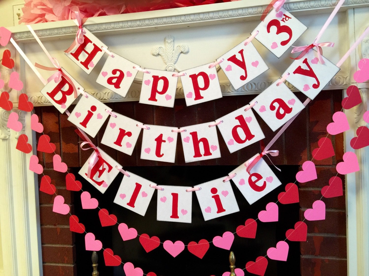 Sweet Heart 16th Birthday Paper Banner Garland Party Hanging Photo Prop Sweet Heart 16th Birthday Paper Banner Garland Party Hanging Photo Prop