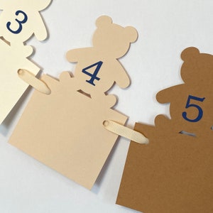 Neutral Beary 1st Birthday Navy - ONE High Chair Banner- Teddy Bear 12 ...