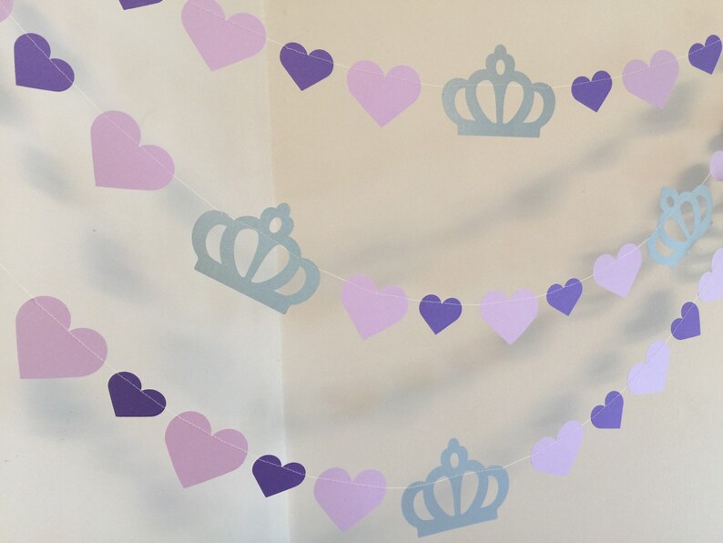 Princess Birthday Garland Purple Princess 1st birthday garland Princess Birthday Party Decorations Princess Decor