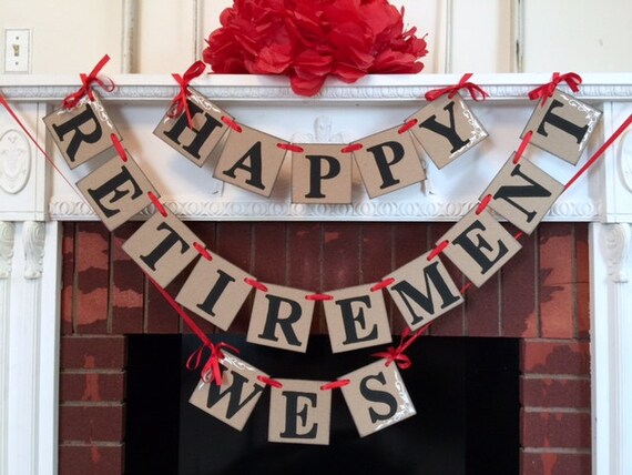 Retirement Party Decorations Happy Retirement Banner Custom