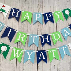 Hole in ONE first Birthday Decorations Golf Themed Birthday Golf 30th Birthday Banner Par-Tee 1st Birthday Banner 1st Birthday image 3