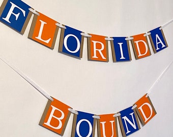 College Bound Banner - Blue and Orange Graduation Decor - Custom University Sign - Grad Party Garland - High School Graduate- Custom Banners