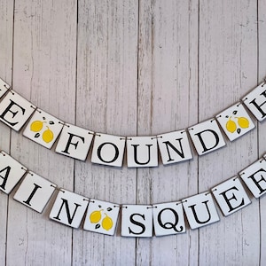 Lemon Bridal shower Decorations - She Found Her Main Squeeze Banner - Lemon Backdrop- Lemon bride to be Decor - Bridal shower Photo Prop