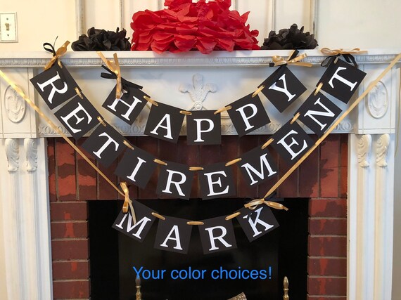 Items Similar To Happy Retirement Banner Retirement Party Sign