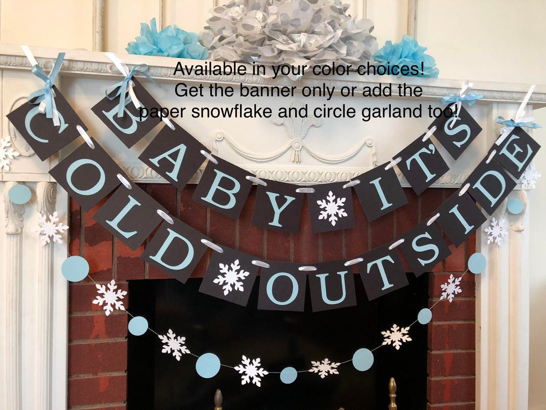 Baby Its Cold Outside Baby Shower Banner- Winter Baby Shower ...