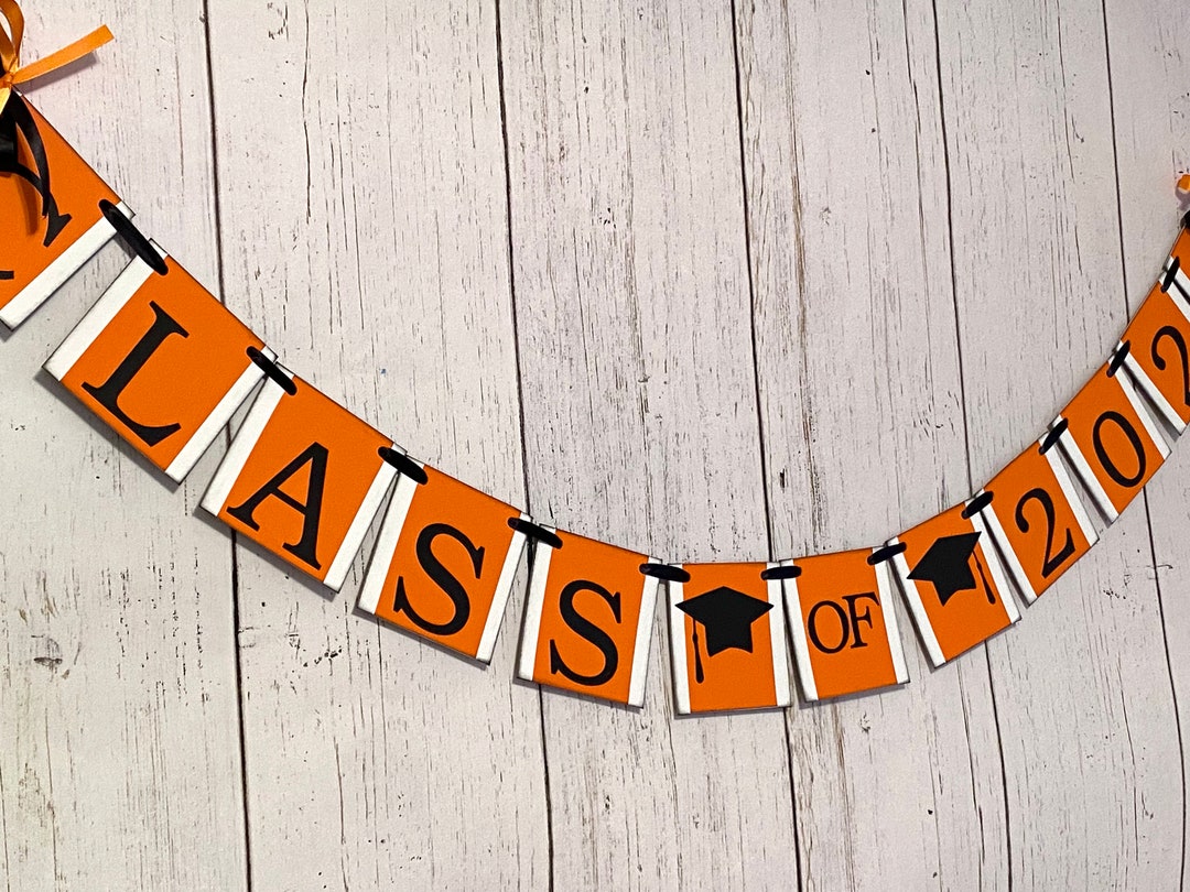 Graduation Decorations / Orange High School Graduation/ Class of 2024 ...