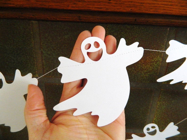 Halloween Decorations Halloween Garland Ghost Decoration Spooky decor Halloween Party Decor Classroom Decor image 5